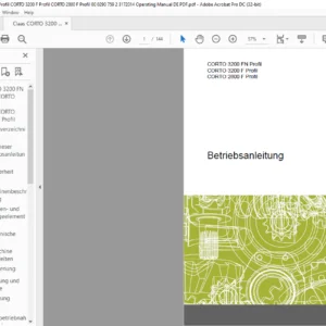 CLAAS CORTO 3200 FN Profil CORTO 3200 F Profil CORTO 2800 F Profil Betriebsanleitung - PDF DOWNLOAD (GERMAN)