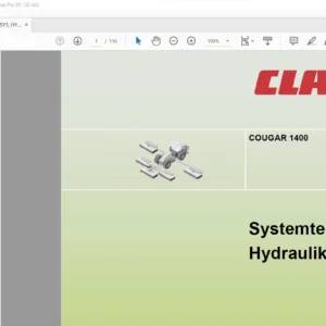 CLAAS COUGAR 1400 Systemtechnik Hydraulik Manual - PDF DOWNLOAD (GERMAN)