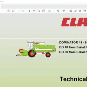 CLAAS DOMINATOR 48 - 68 Technical Systems Electric System Manual - PDF DOWNLOAD