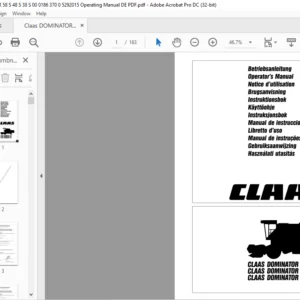 CLAAS DOMINATOR 58 S 48 S 38 S Betriebsanleitung- PDF DOWNLOAD (GERMAN)