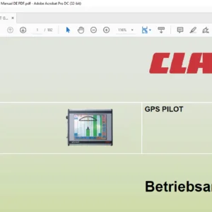 CLAAS GPS PILOT Betriebsanleitung- PDF DOWNLOAD (GERMAN)