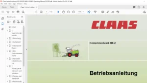CLAAS Holzschneidwerk HS-2 Betriebsanleitung - PDF DOWNLOAD (German)