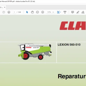 CLAAS LEXION 560-510 Reparaturhandbuch - PDF DOWNLOAD (GERMAN)