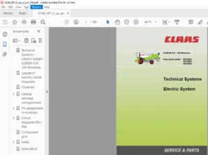 CLAAS LEXION 570 - 520 Montana Electric Systems &Technical Service Manual - PDF DOWNLOAD