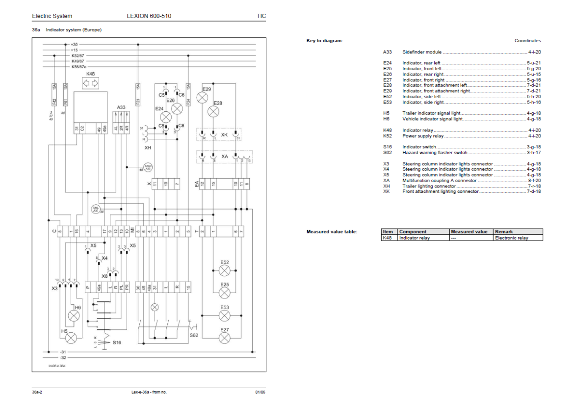 CLAAS LEXION 600 - 510 Technical & Electric System Service Manual - PDF ...