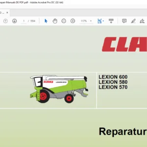 CLAAS LEXION 600 580 570 Reparaturhandbuch - PDF DOWNLOAD (GERMAN)