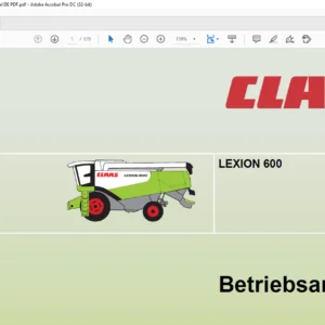 CLAAS LEXION 600 Betriebsanleitung - PDF DOWNLOAD (GERMAN)