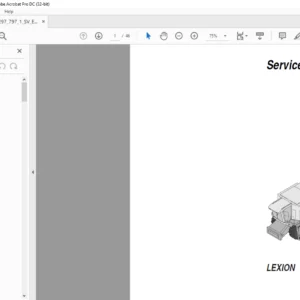 CLAAS LEXION Service Manual - PDF DOWNLOAD