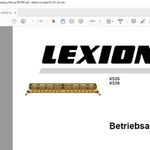 CLAAS LEXION V535 V530 Betriebsanleitung - PDF DOWNLOAD (german)