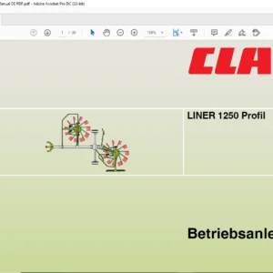 CLAAS LINER 1250 Profil Betriebsanleitung - PDF DOWNLOAD (GERMAN)