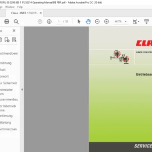 CLAAS LINER 1550 PROFIL Betriebsanleitung - PDF DOWNLOAD (German)