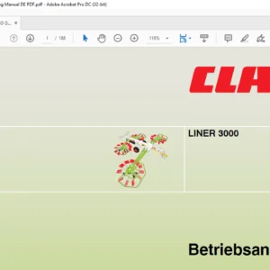 CLAAS LINER 3000 Betriebsanleitung- PDF DOWNLOAD (GERMAN)