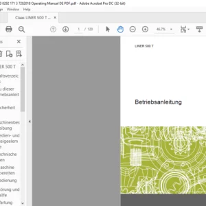 CLAAS LINER 500 T Betriebsanleitung - PDF DOWNLOAD (GERMAN)