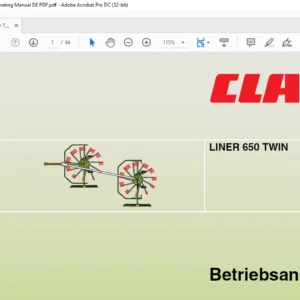 CLAAS LINER 650 TWIN Betriebsanleitung - PDF DOWNLOAD (german)