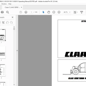 CLAAS QUADRANT 1150 Betriebsanleitung  Manual- PDF DOWNLOAD (German)