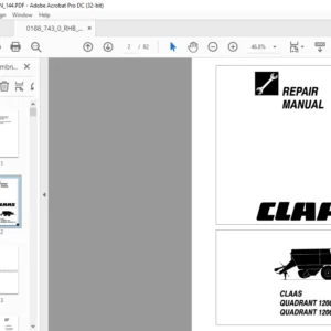 CLAAS QUADRANT 1200 QUADRANT 1200 ROTO CUT REPAIR MANUAL - PDF DOWNLOAD