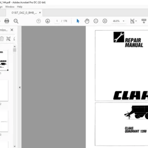 CLAAS QUADRANT 1200 REPAIR MANUAL - PDF DOWNLOAD