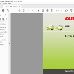 CLAAS ROLLANT VARIANT Service Manual - PDF DOWNLOAD