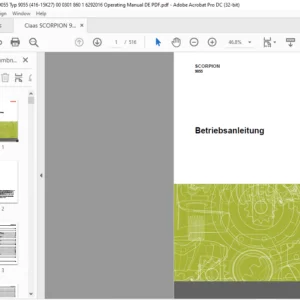 CLAAS SCORPION 9055 Betriebsanleitung - PDF DOWNLOAD (GERMAN)