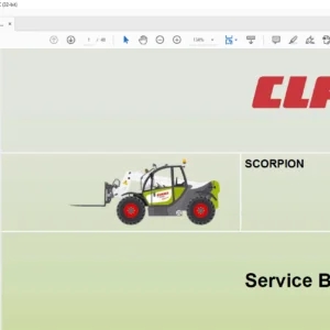 CLAAS SCORPION Service Manual - PDF DOWNLOAD