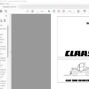CLAAS TARGO K50 K60 K70 HYDRAULICS & ELECTRICS TECHNICAL SERVICE MANUAL - PDF DOWNLOAD