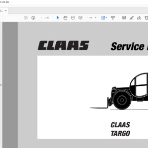 CLAAS TARGO Service Manual - PDF DOWNLOAD
