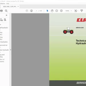 CLAAS XERION 3300 Technical & Hydraulic System Service Manual - PDF DOWNLOAD