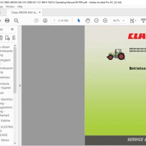 CLASS ARION 640-630-620-610 CEBIS ARION 540-530-520-510 CEBIS Betriebsanleitung - PDF DOWNLOAD (GERMAN)
