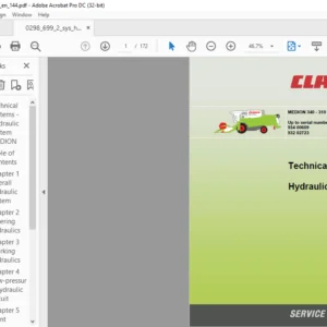 CLASS MEDION 340 - 310 Technical Systems& Hydraulic Service Manual - PDF DOWNLOAD