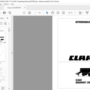 CLASS QUADRANT 1200 Betriebsanleitung - PDF DOWNLOAD (GERMAN)