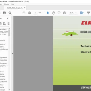 CLASS QUADRANT 2100 QUADRANT 2100 RC Technical Systems & Electric  Service Manual - PDF DOWNLOAD