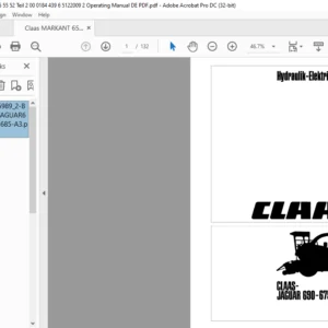 ClAAS JAGUAR 890-875 Hydraulik-Eleklrik Manual- PDF DOWNLOAD (Swedish)