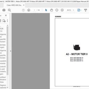 Claas Arion 640-510 Diagnose- Kapitel B SCHALTGETRIEBE GBA 25 HEXASHIFT Reparaturhandbuch- PDF DOWNLOAD  (GERMAN)