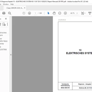 Claas Arion 430-410 10 ELEKTRISCHES SYSTEM Reparaturhandbuch- PDF DOWNLOAD  (GERMAN)