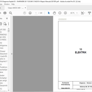 Claas Axos 340-310 10 ELEKTRIK Reparaturhandbuch- PDF DOWNLOAD (German)