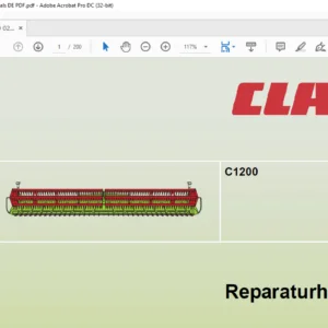Claas C1200 Reparaturhandbuch- PDF DOWNLOAD (German)