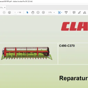 Claas C490-C370 REPARATUR HANDBUCH - PDF DOWNLOAD (GERMAN)