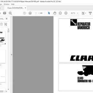 Claas DOMINATOR 106-56 REPARATUR HANDBUCH - PDF DOWNLOAD (GERMAN)