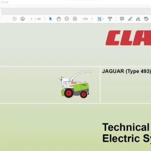 Claas Jaguar (Type 493) Technical Systems Electric System Manual - PDF DOWNLOAD
