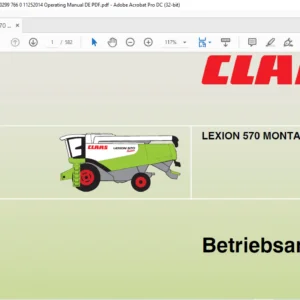 Claas LEXION 570 MONTANA Betriebsanleitung - PDF DOWNLOAD (GERMAN)