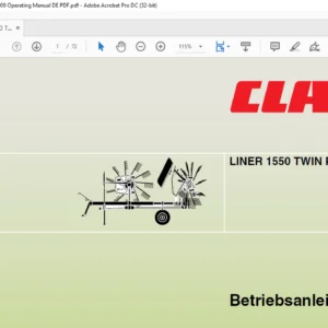 Claas LINER 1550 TWIN Profil  Betriebsanleitung - PDF DOWNLOAD (german)