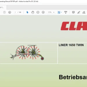 Claas LINER 1650 TWIN Betriebsanleitung - PDF DOWNLOAD (GERMAN)