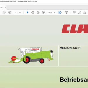Claas MEDION 330 H Betriebsanleitung - PDF DOWNLOAD (GERMAN)