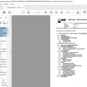 Claas NAF CL 16 Planeten Lenkachse WARTUNGS- UND REPARATURANLEITUNG - PDF DOWNLOAD (GERMAN)