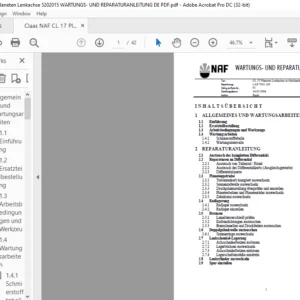 Claas NAF CL 17 Planeten Lenkachse WARTUNGS- UND REPARATURANLEITUNG - PDF DOWNLOAD (GERMAN)