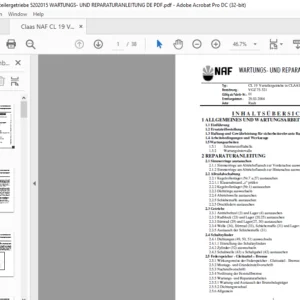 Claas NAF CL 19 Verteilergetriebe WARTUNGS- UND REPARATURANLEITUNG - PDF DOWNLOAD (GERMAN)