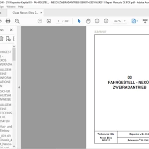Claas Nexos Elios 240-210  03 FAHRGESTELL - NEXOS ZWEIRADANTRIEB Reparaturhandbuch- PDF DOWNLOAD (German)