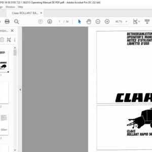 Claas  ROLLANT RAPID 56 Betriebsanleitung - PDF DOWNLOAD (GERMAN)