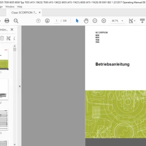 Claas SCORPION 6030 6035 7030 7035 Betriebsanleitung - PDF DOWNLOAD (GERMAN)