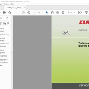 Class Cougar 1400 Technical Systems & Electric Service Manual - PDF DOWNLOAD